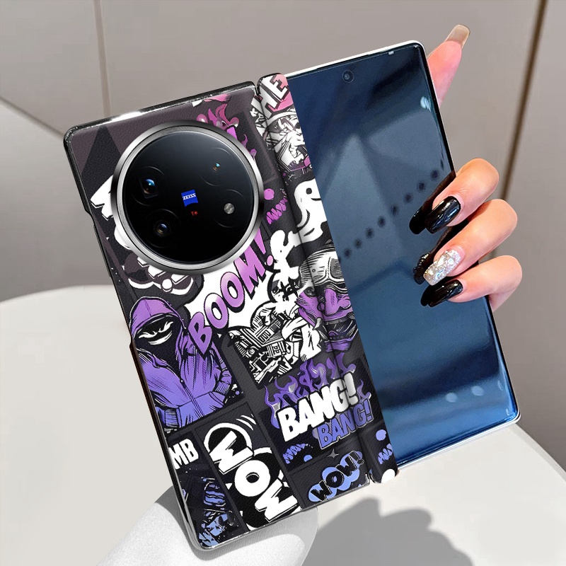炫酷风暴适用vivoXFold5手机壳磁吸中轴XFold3全包铰链XFold3Pro折叠屏高级电镀vivo XFold3超薄防摔保护套