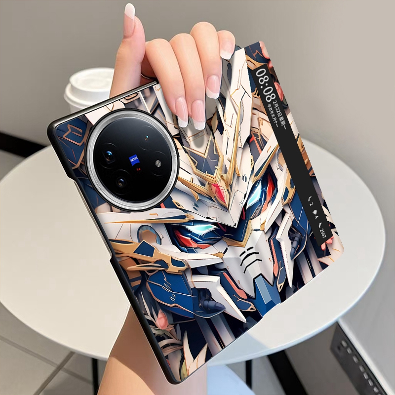 觉醒机械龙适用vivoXFold5手机壳翻盖全包中轴铰链XFold3Pro折叠屏磁吸智能休眠视窗vivo XFold3防摔保护套