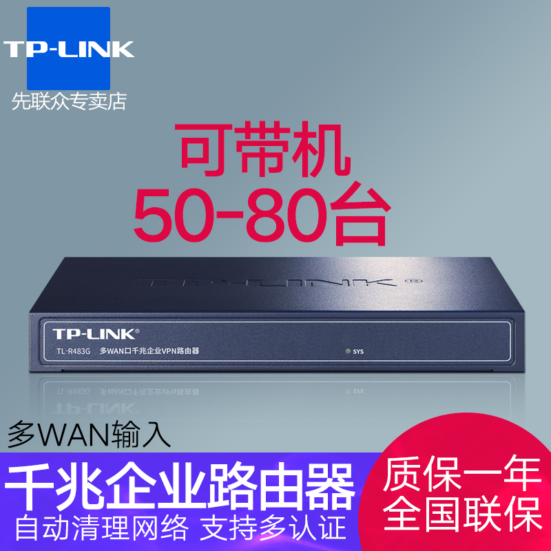 TP-Link TL-R483G多WAN千兆有线路由器企业级商用公司家用4口AP管理AC多线路叠加PPPoE服务器行为管理带机80-封面