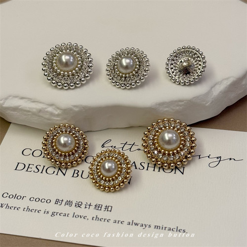 Colorcoco法式名媛小香风金属扣