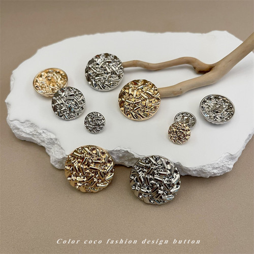 colorcoco小香风金色西装大衣扣