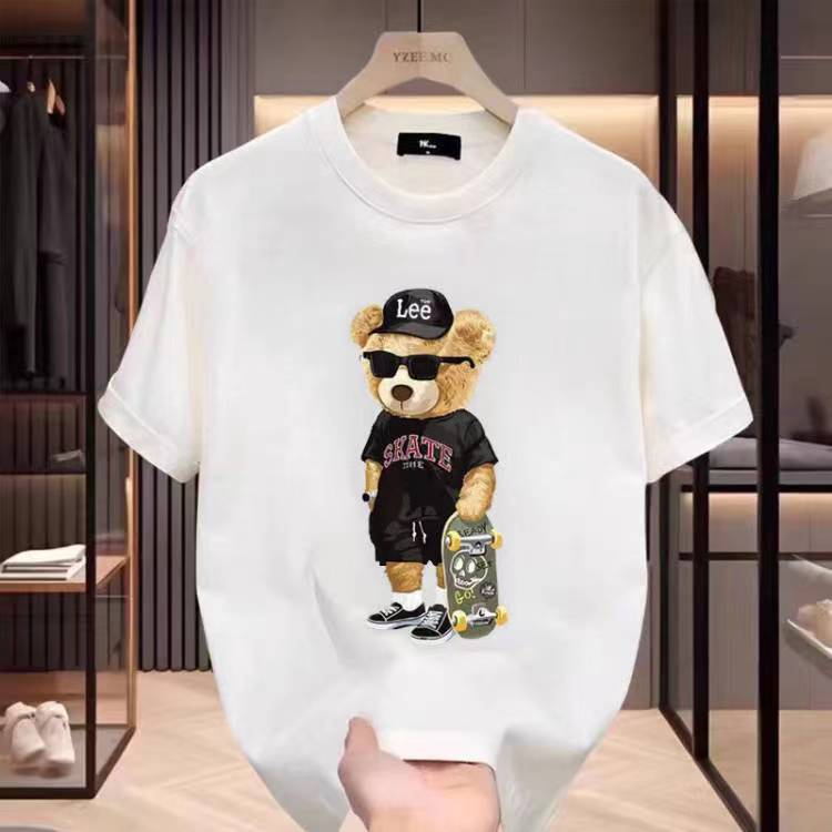 M-8XL加大加肥短袖T恤夏季重磅纯棉体恤男胖哥宽松厚实短袖T恤衫