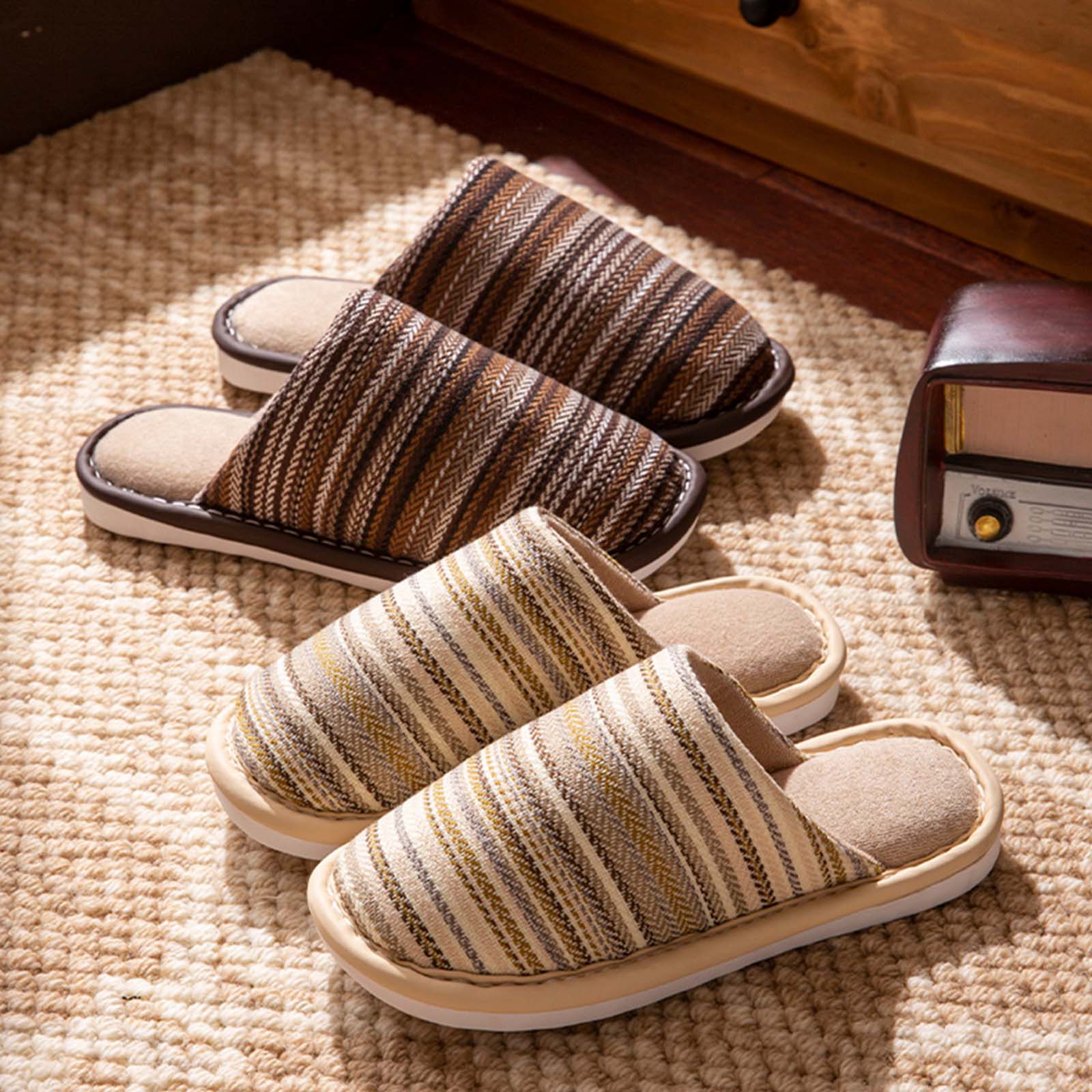 包头棉拖鞋女冬季家用情侣家居室内保暖防滑毛绒静音软底棉拖男士