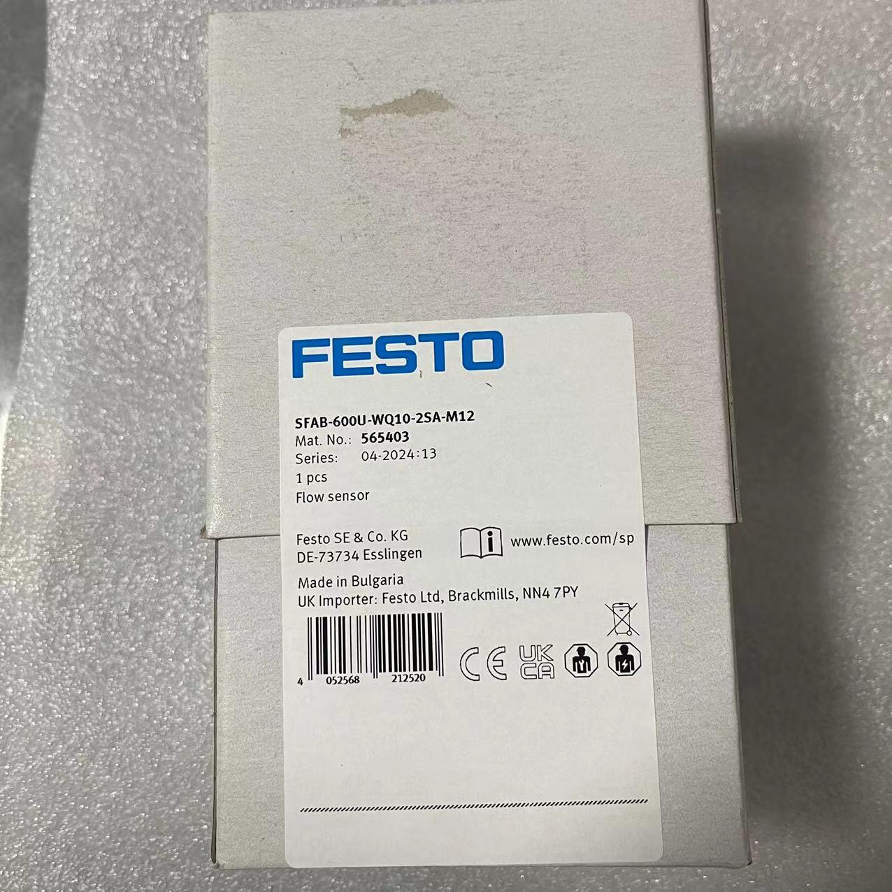 现货FESTO流量传感器 SFAB-600U-WQ10-2SA-M12 565403 565386 565