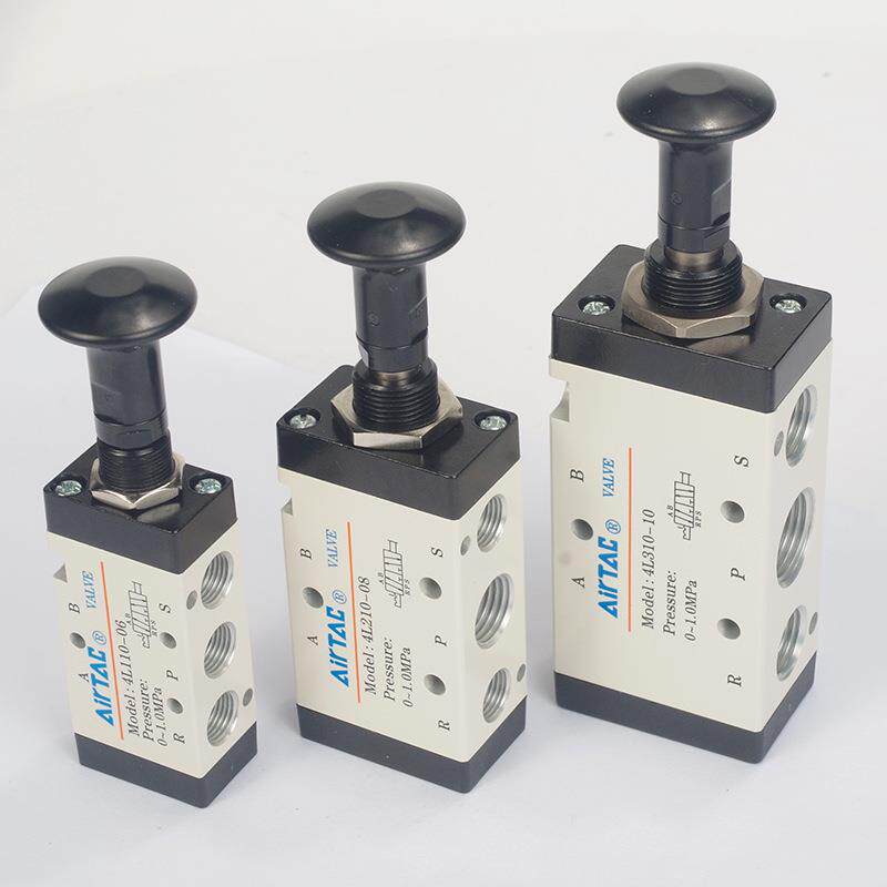 AirTac/亚德客二位五通气动手拉阀4L110-06 210-06/08 310-08/10