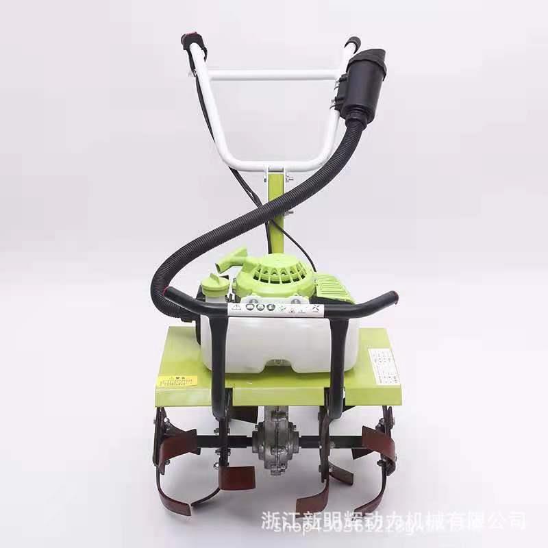 二冲48CC汽油微耕机手扶微耕田翻地4冲旋耕机开沟机144汽油旋耕机