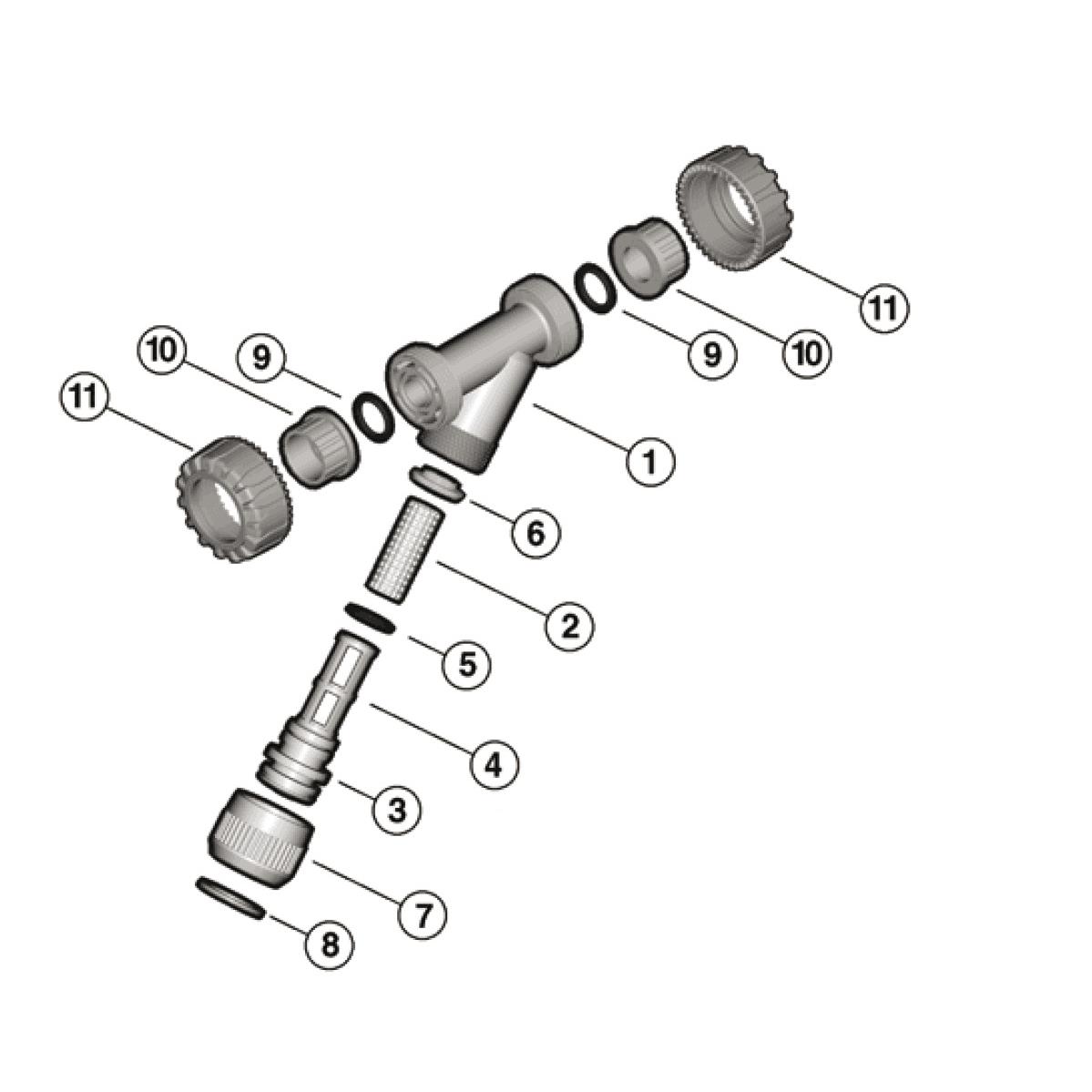 FIP格林韦德 Y型过滤器UPVC DN50 RVUIT063E意大利原装现货