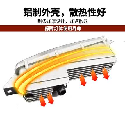 适用于解放J6PJ6MJ6L前雾灯改装超亮LED辅助小J6前杠灯防雾灯总成