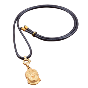 吊坠挂绳佛牌黄金蜜蜡佛头金佛配绳黑绳皮绳项链挂件绳子玉佩简约