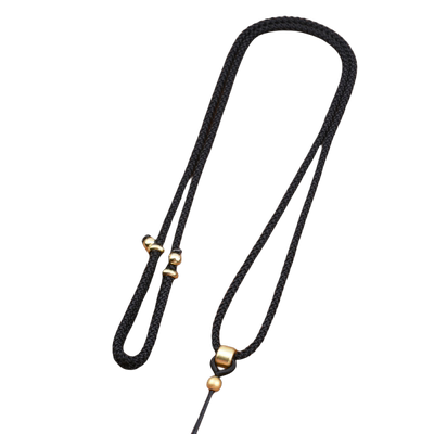 古法项链绳翡翠金镶玉吊坠可调节