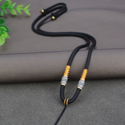 高档纯银项链绳结实福绳