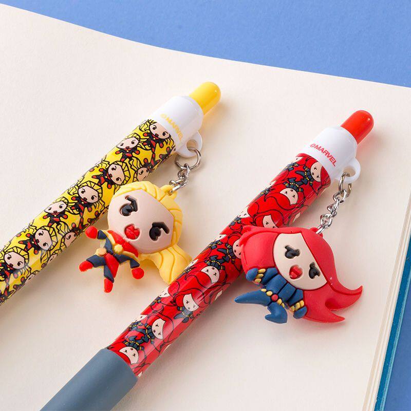 名创优品miniso漫威可爱ins高颜值挂件按动蓝色0.5中性笔学生少女