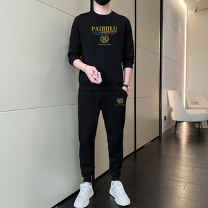 男士秋季运动套装2023年新款时尚潮流休闲潮牌卫衣卫裤搭配两件套