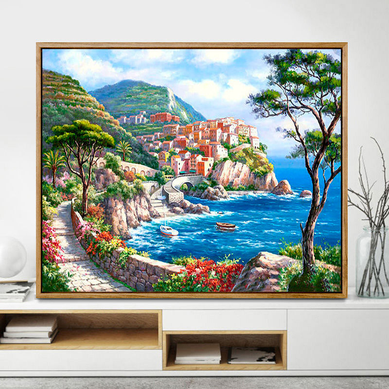 动漫同人唯美卡通手绘DIY油画