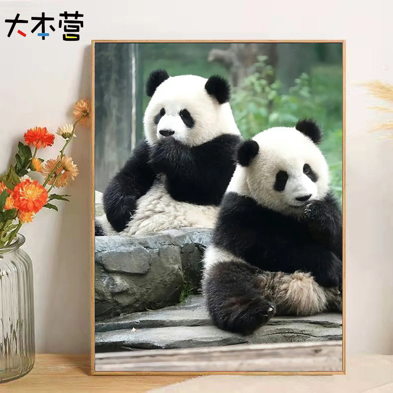 大本营diy数字油彩画大熊猫
