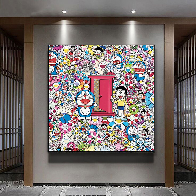 大本营diy数字油画村上隆太阳花