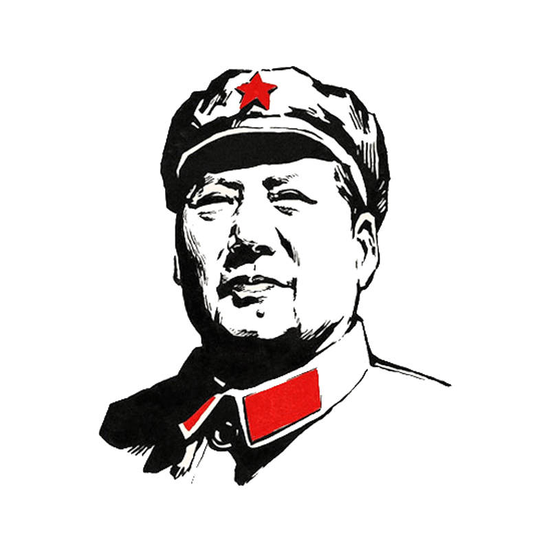 diy毛主席手绘卧室走廊油彩画