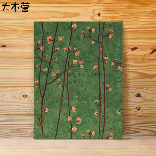 绿色复古植物diy数字油画 高端大尺寸花卉装饰画2025新款南洋风