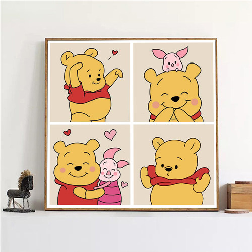 小熊维尼跳跳虎diy手工数字油画