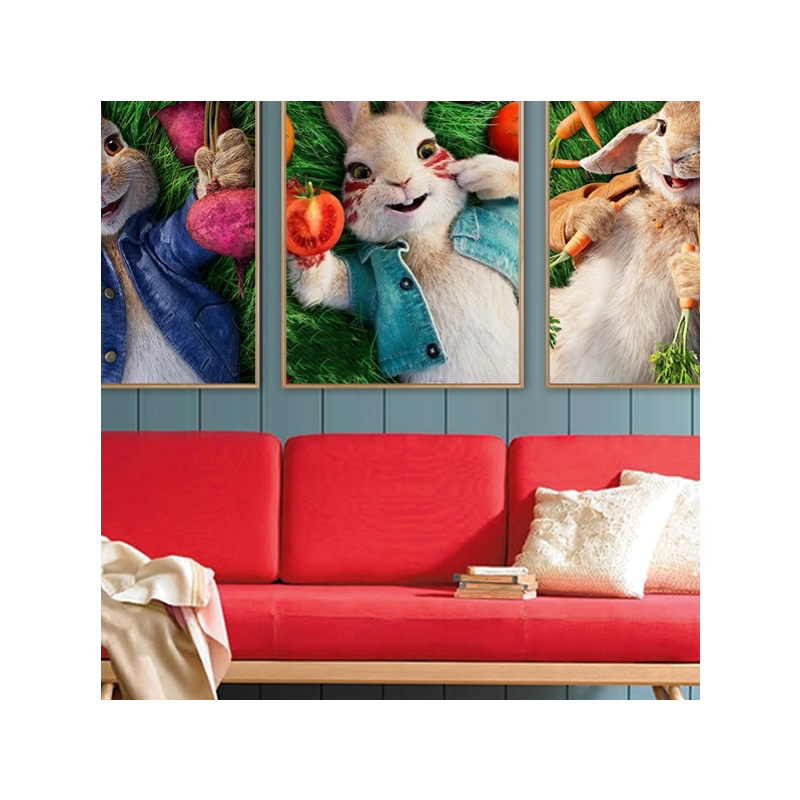 彼得兔子DIY数字画动漫儿童