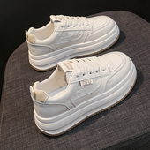 女潮ins爆款 软底运动鞋 休闲板鞋 厚底真皮小白鞋 秋季 2025新款 34码