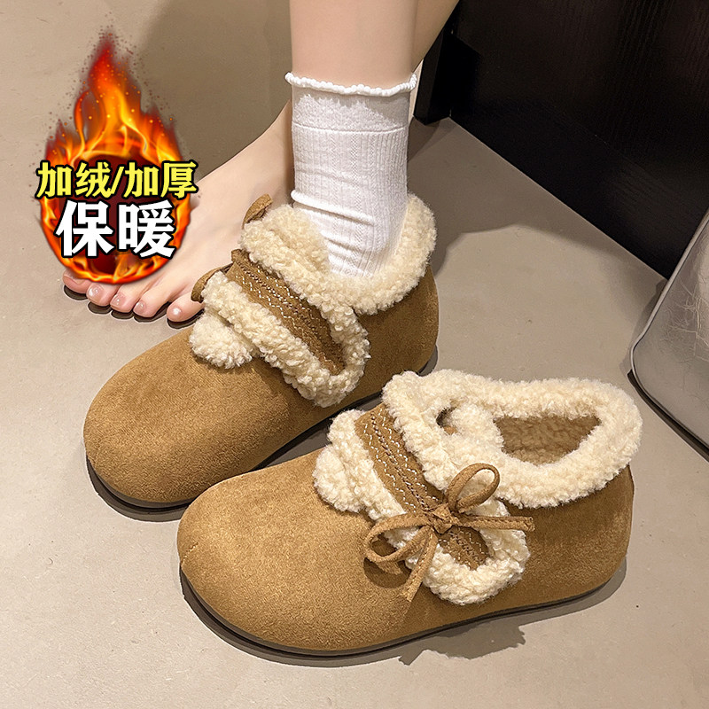 赵露思许妍同款加绒勃肯棉鞋女