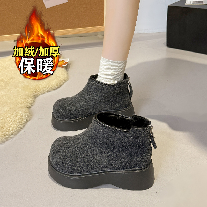 【赵露思同款】巨好看加绒棉鞋女
