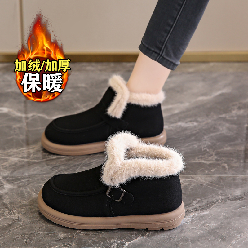 老北京棉鞋女冬季大码