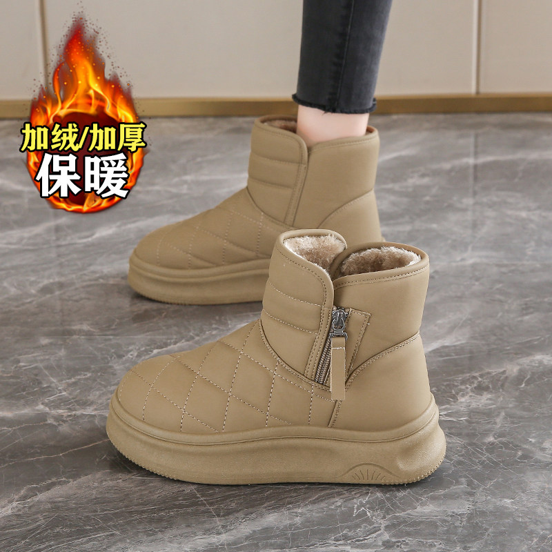 赵露思许妍同款加绒雪地靴女棉鞋