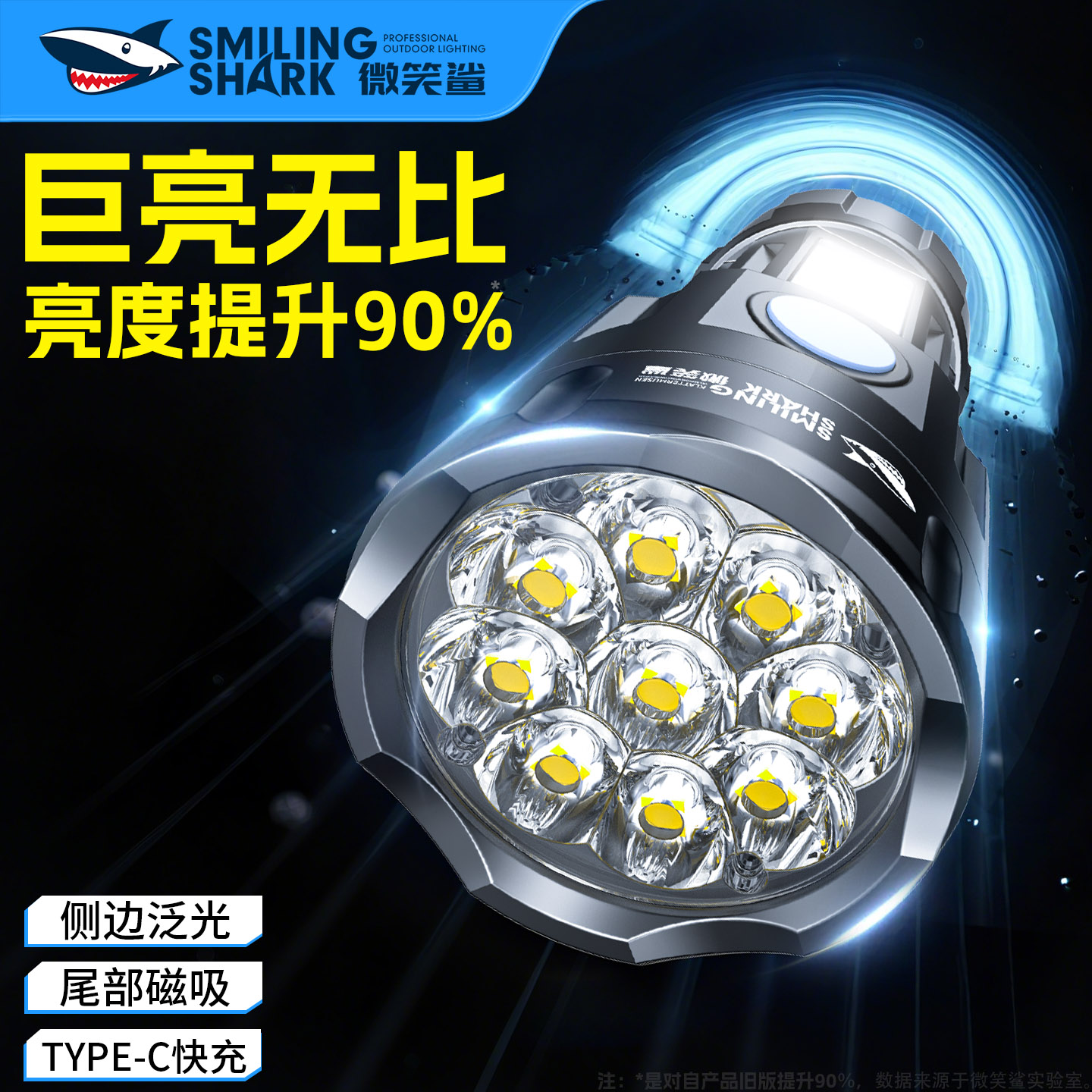 小型强光手电筒户外便携式多功能