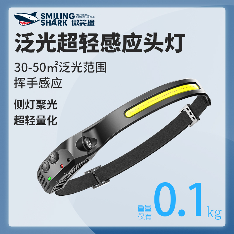 【无感佩戴】感应泛光头灯