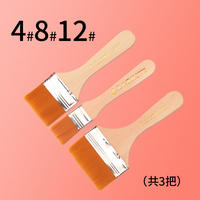 Weizhuang nylon brush, soft-tipped nylon board brush, art hand-painted wall painting base brush, brush, nylon short-handled oil painting acrylic board brush, brush, watercolor, traditional Chinese painting paint, cleaning brush, coloring base pattern brush thumbnail 4