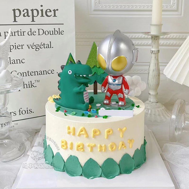 奥特曼蛋糕儿童生日蛋糕同城配送网红创意定制男孩宝北京上海全国