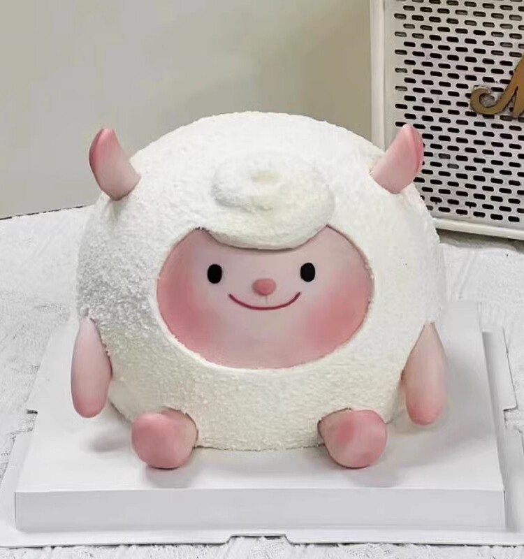 蛋仔派对蛋糕定制dongdong羊翻糖生日蛋糕全国同城配送深圳上海广