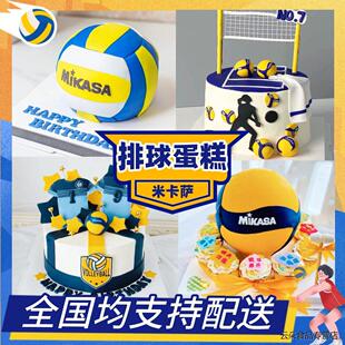 立体排球生日蛋糕女排男排体育男士排球少年男孩女孩济南同城配送