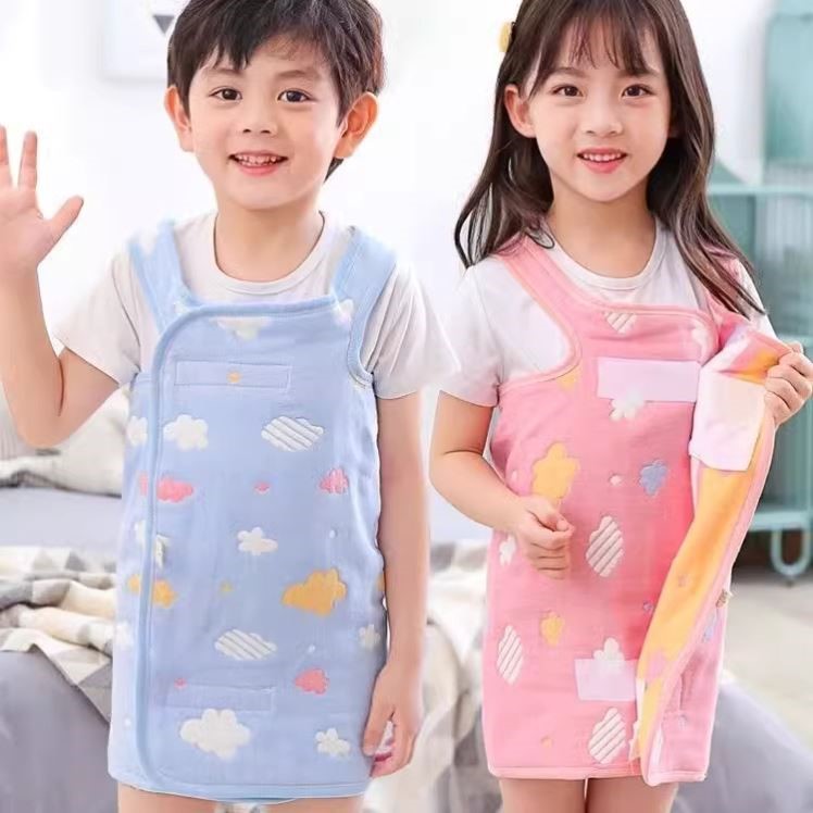 宝宝睡觉护肚子神器防踢被护肚围婴儿纱布肚兜儿童棉夏天防着凉