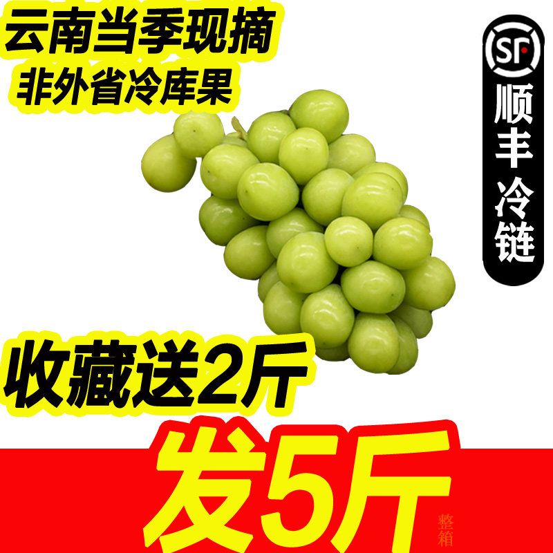 阳光玫瑰云南葡萄香印青提子新鲜当季整箱国庆中秋端午水果礼品