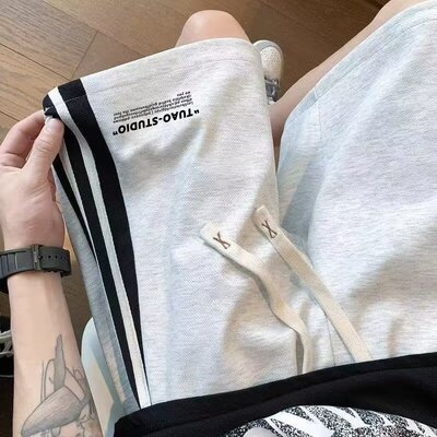 男学生夏季薄款休闲阔腿短裤潮流直筒大童运动宽松外穿17五分中裤