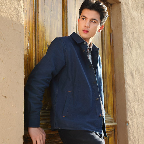 十如仕纯棉环保仿牛仔夹克外套