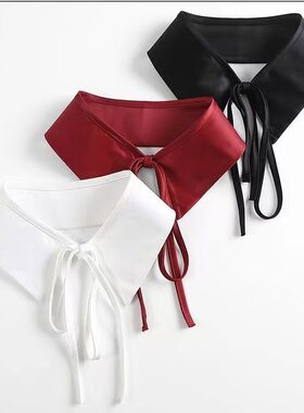 黑色尖领假领子女士百搭假领春秋多功能装饰搭配假衣领口假衬衫领