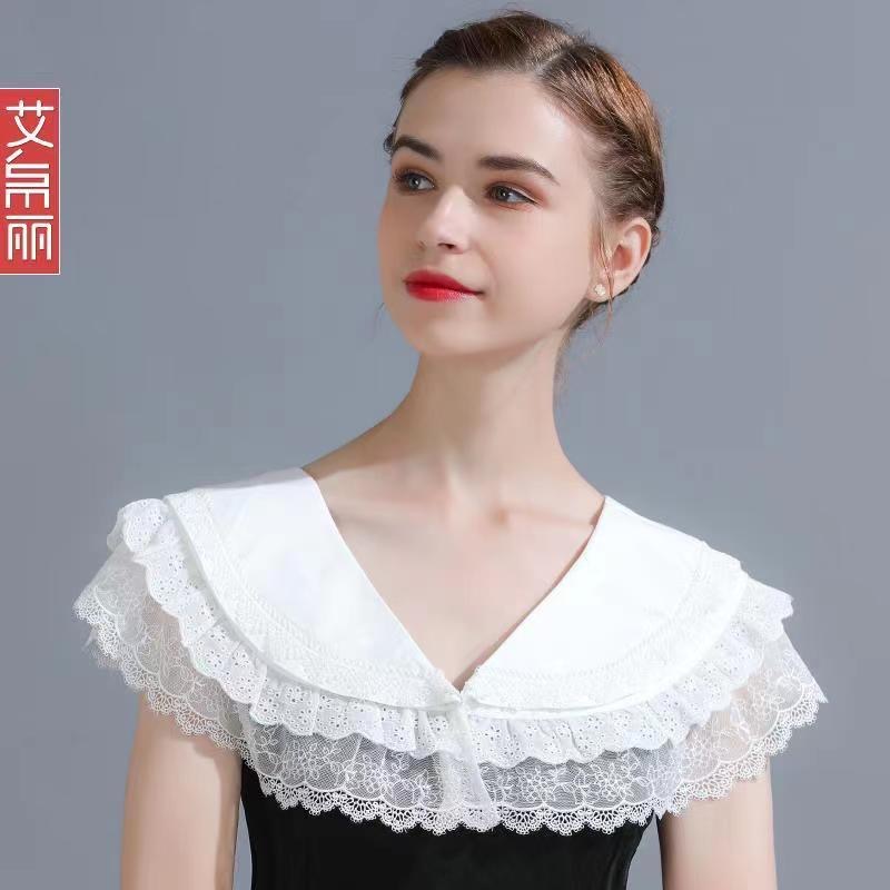 蕾丝镂空小披肩女春夏外搭短款防晒沙滩配裙子配吊带披肩假领子
