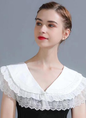 蕾丝镂空小披肩女春夏外搭短款防晒沙滩配裙子配吊带披肩假领子
