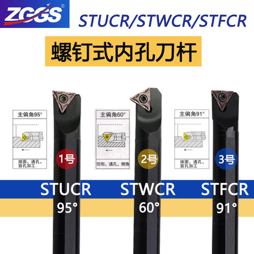 zggs数控刀杆镗孔螺钉三角95度