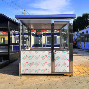 北京不锈钢岗亭收费亭门卫值班室治安亭轻钢别墅免费设计厂家现货