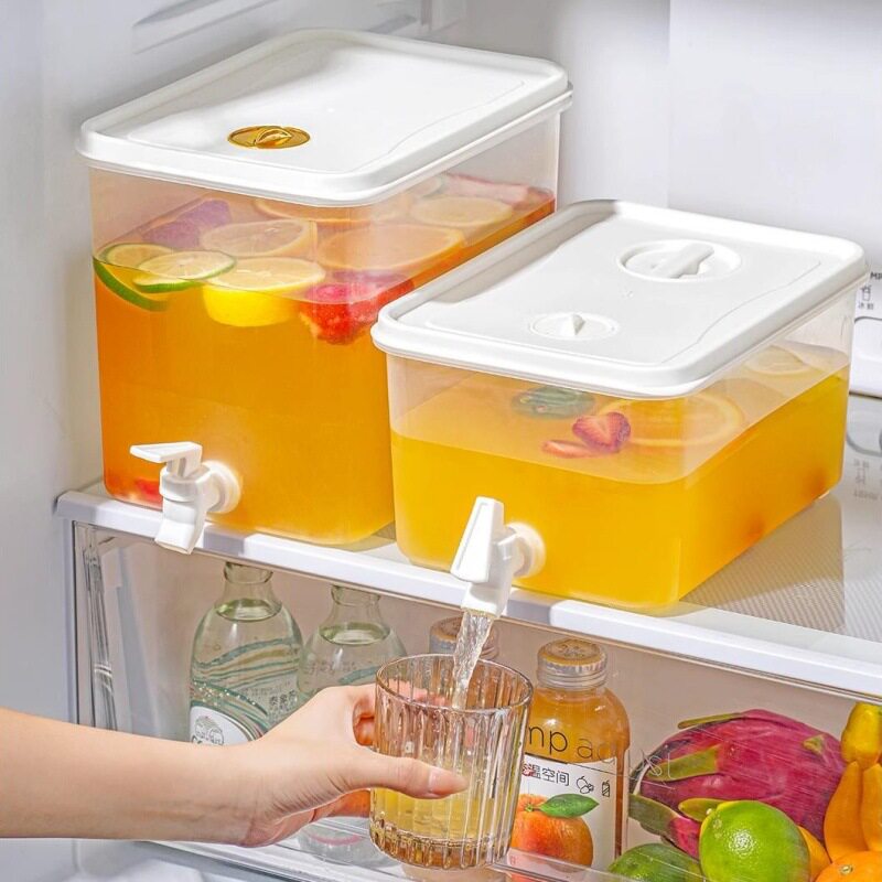 冷水壶13L大容量带龙头冰箱水果茶凉水壶食品级耐高温家用饮料桶