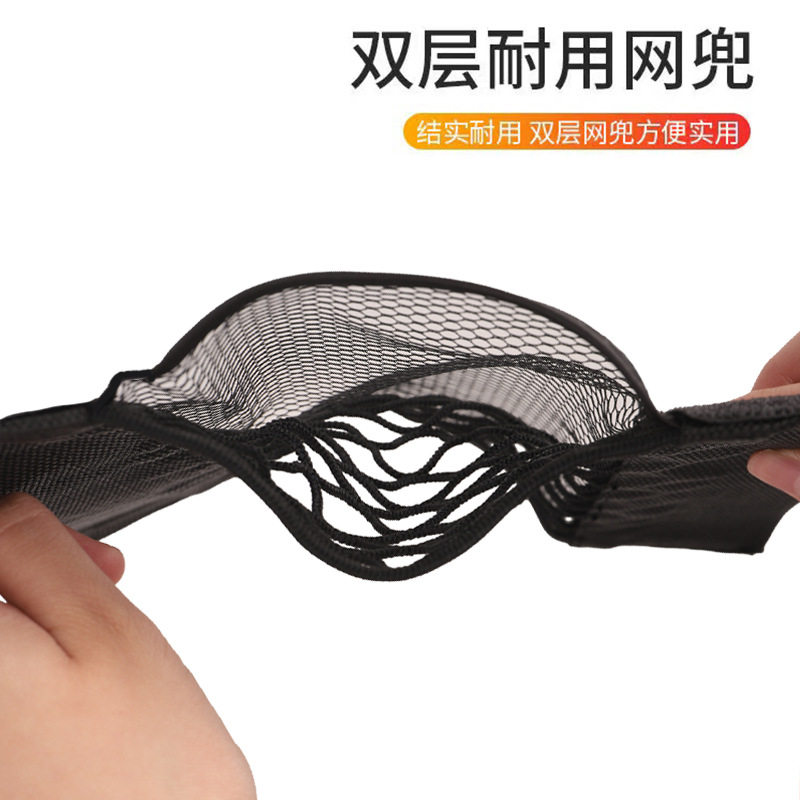 魔术贴置物网兜垃圾袋收纳网 弹力网兜 汽车后背收纳置物网袋