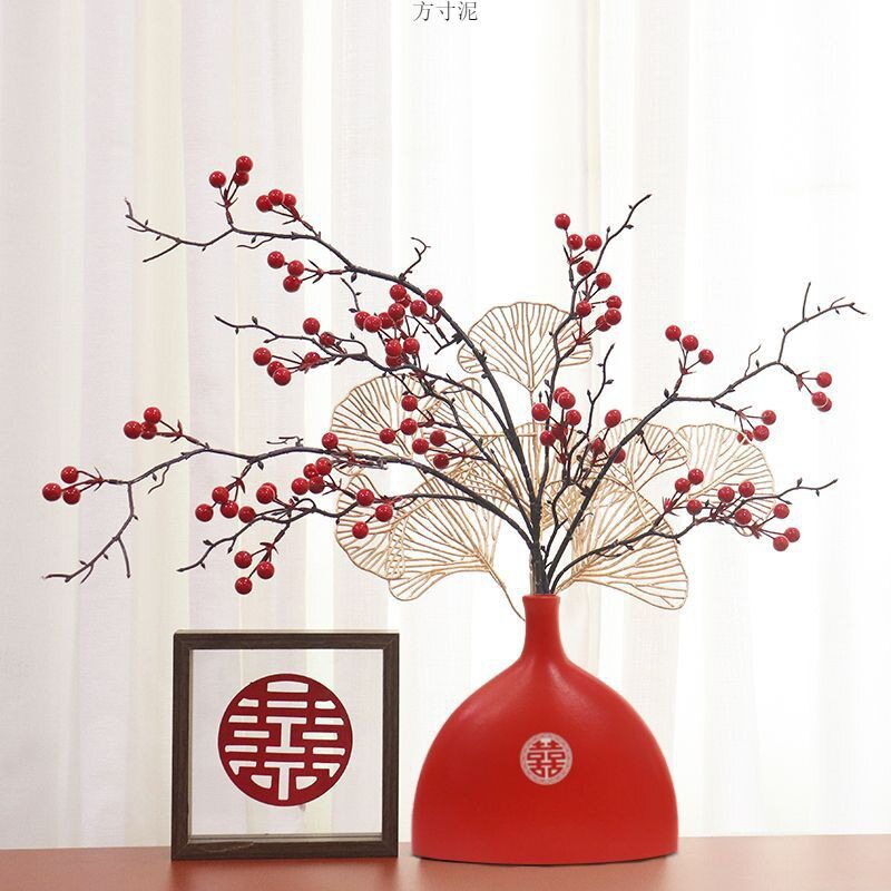 订婚结婚摆件红果发财果