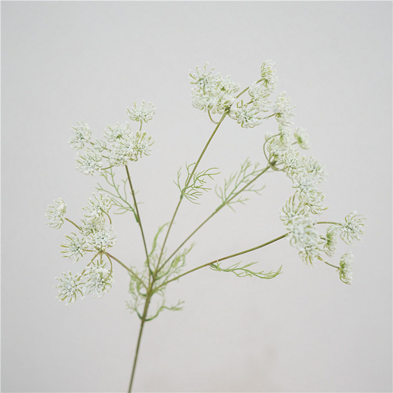 仿真花5头蕾丝绿植草装饰