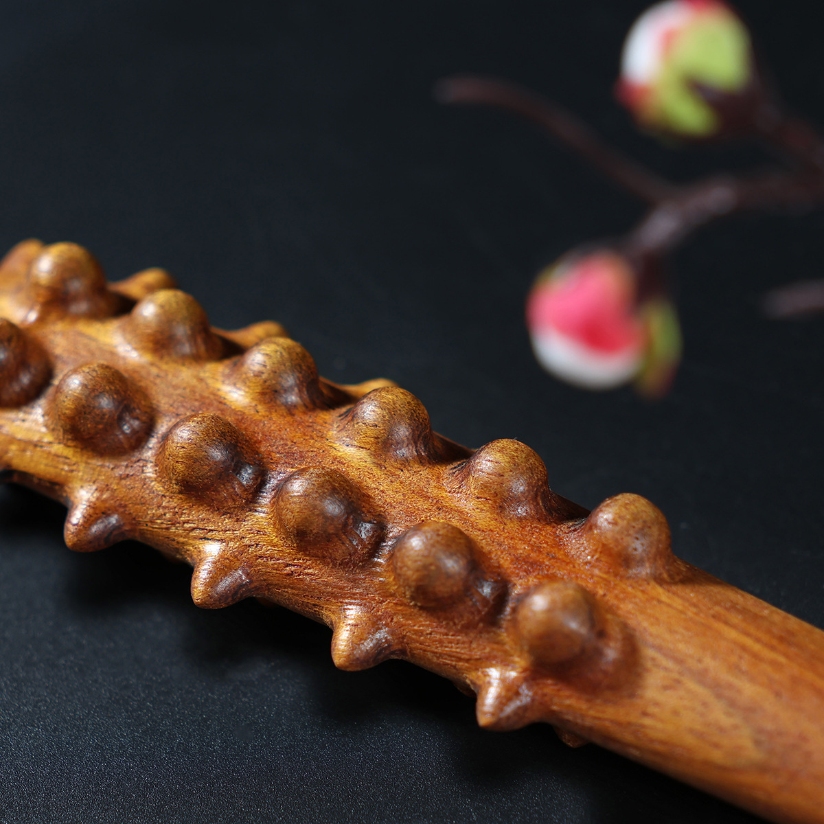 慵懒海参狼牙棒金丝檀木多用按摩健身锤抓痒捶背痒痒挠把玩拍打棒