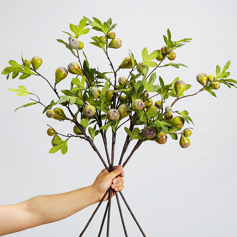 带霜无花果枝仿真绿植水